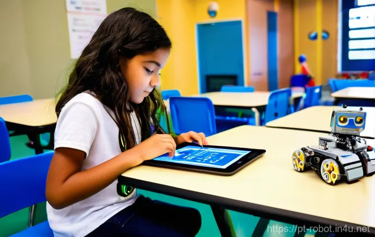 로봇과 게이미피케이션 - **Educational Robotics Gamification in a Portuguese Classroom**
    "A vibrant, modern classroom in ...